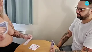 Strip poker...sexy painless fuck!